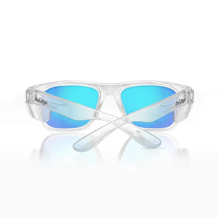 Safestyle Fusions Clear Frame Mirror Blue Polarised Lens (FCBP100)