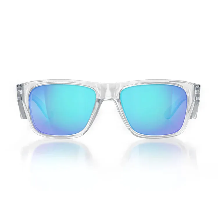 Safestyle Fusions Clear Frame Mirror Blue Polarised Lens (FCBP100)