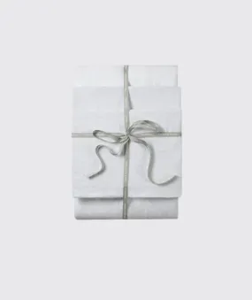 SAMPLE SALE<br>Classic White Linen Fitted Sheet<br>King Size