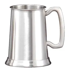 Satin Pewter Mug, Bright Finish