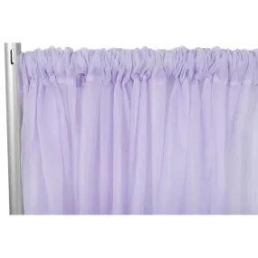 Sheer Voile Flame Retardant (FR) 12ft H x 118" W Drape/Backdrop Curtain Panel - Lavender