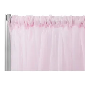 Sheer Voile Flame Retardant (FR) 12ft H x 118" W Drape/Backdrop Curtain Panel - Pink