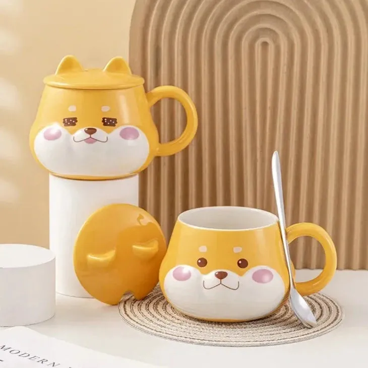 Shiba Inu Mug With Lid