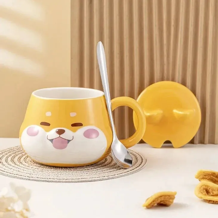 Shiba Inu Mug With Lid