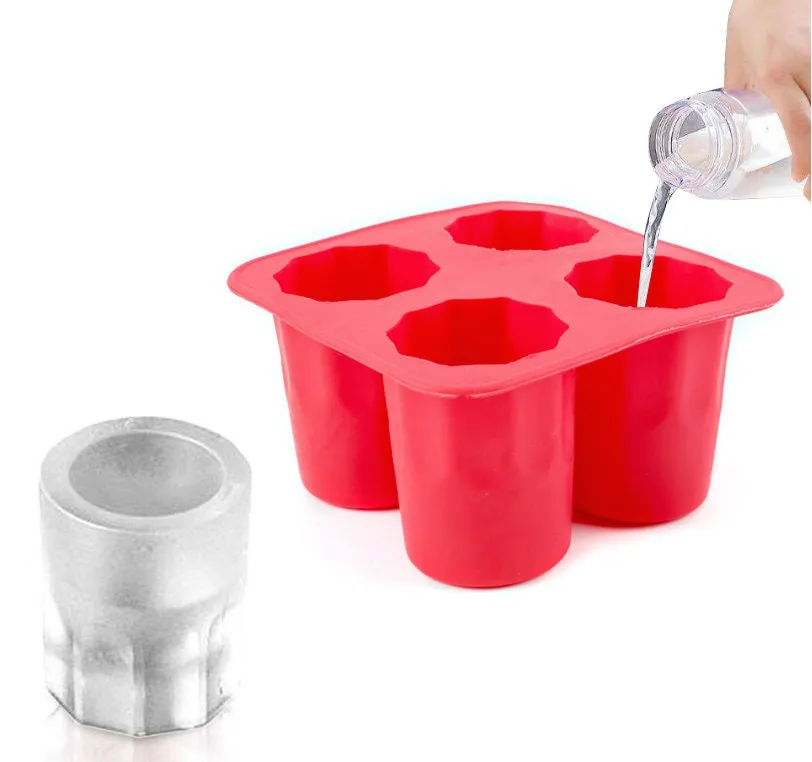 Shot Glass Mold - Cup Mold - Silicone Mold - Ice Maker Party Disposable Cup Mould Tray Ice Cream Soap Making Homemade Food Craft