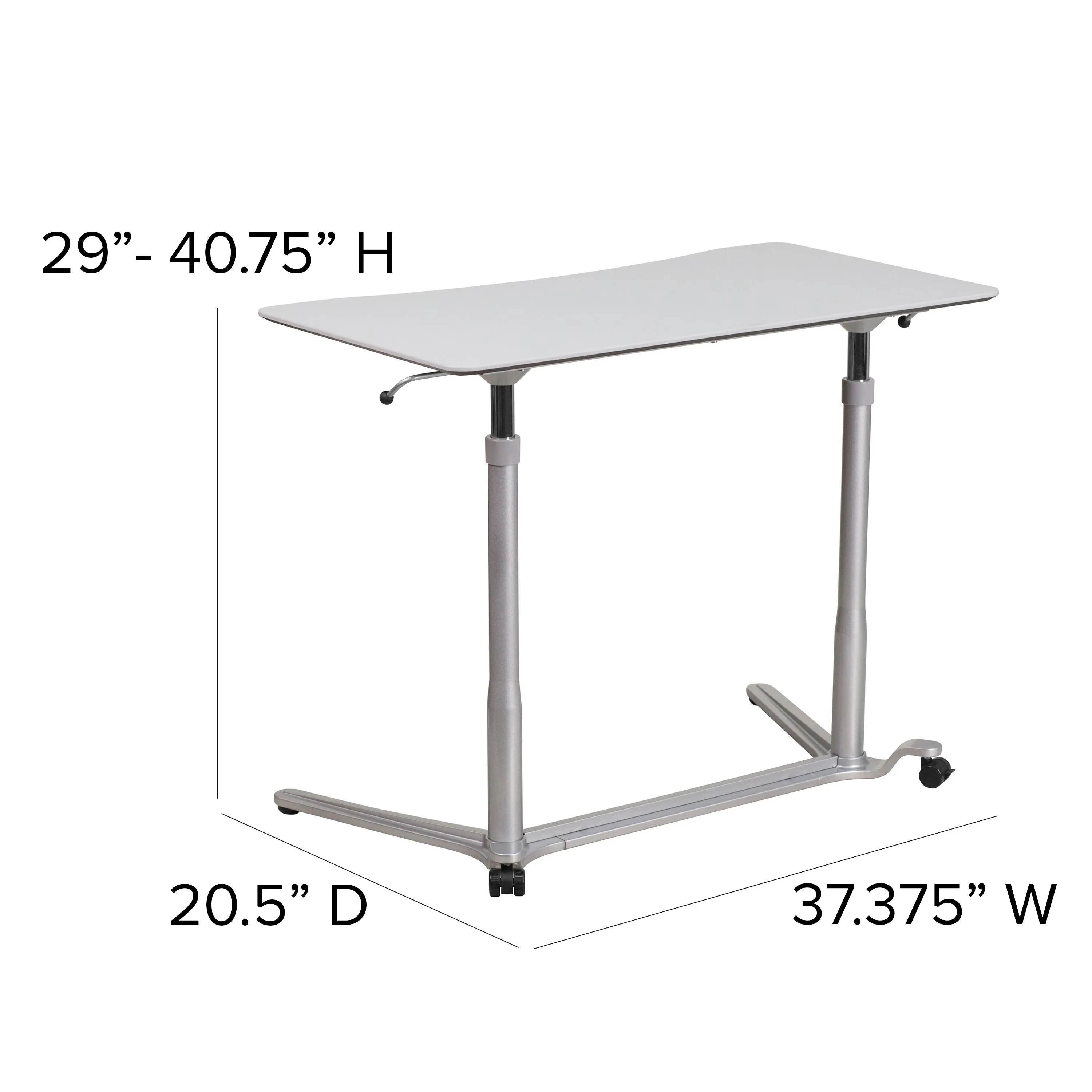 Sit-Stand Light Gray Desk NAN-IP-6-1-GG