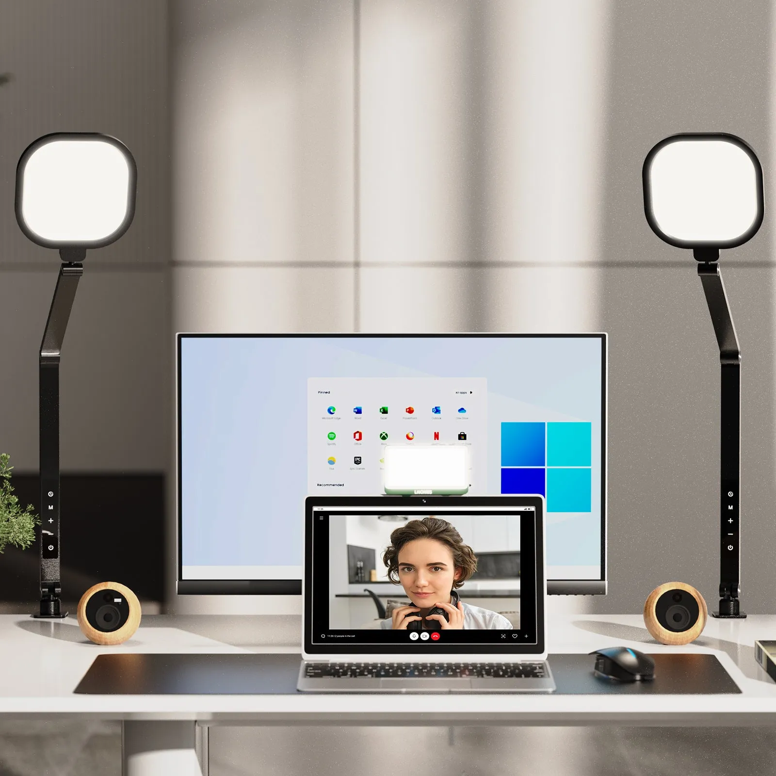 Square Hybrid Worker Kit: Versatile Desk Lamp Combo for Enhanced Efficiency