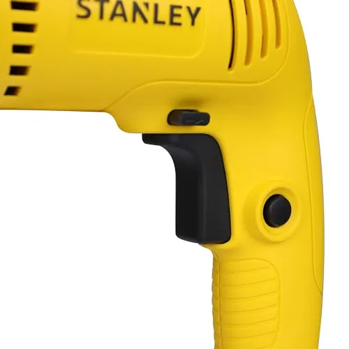 STANLEY SDH550KP 550W 10mm Corded Single Speed Hammer Drill Machine and Hand Tool Kit (120-Pieces) - Includes Hammer Drill, Measurement Tape, Drill Bits, Hammer, 1 Year Warranty, YELLOW & BLACK