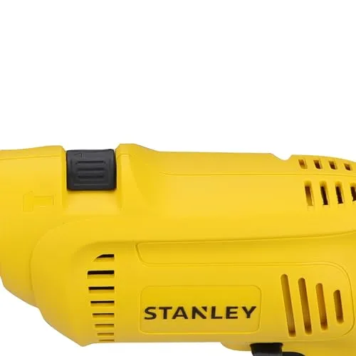 STANLEY SDH550KP 550W 10mm Corded Single Speed Hammer Drill Machine and Hand Tool Kit (120-Pieces) - Includes Hammer Drill, Measurement Tape, Drill Bits, Hammer, 1 Year Warranty, YELLOW & BLACK