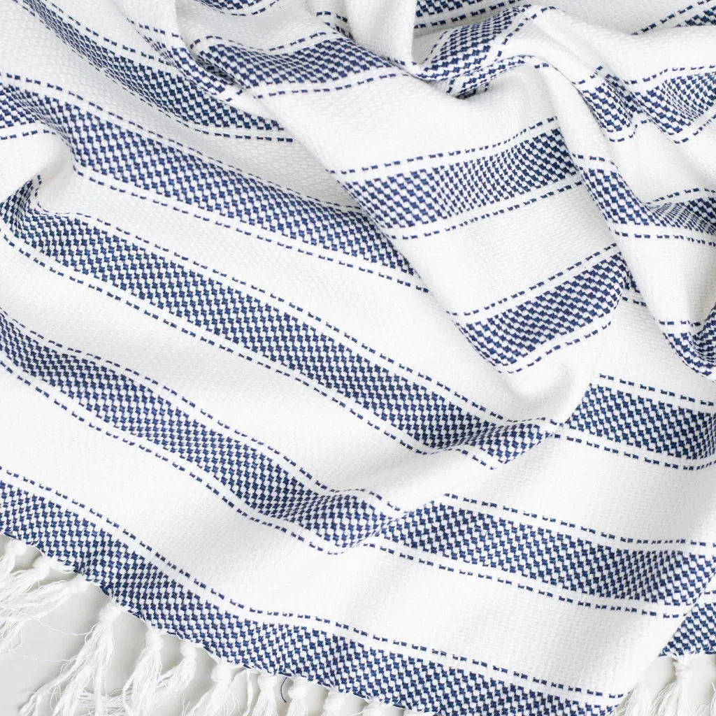 Striped Throw Blankets 47" X 67"  3.5" Tassels