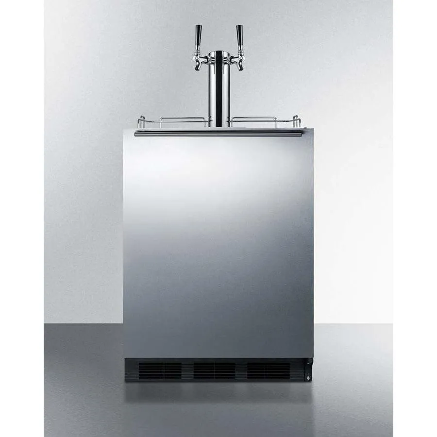 Summit 24" Single Tap Stainless Steel Commercial ADA Kegerator SBC58BBIADA