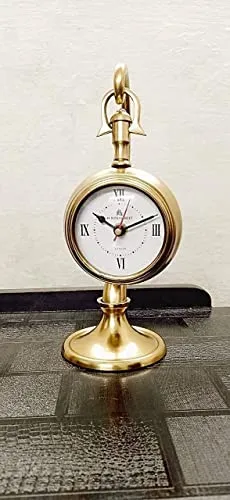 Table Clock,Desk Clock Beautiful Look Clock for Home and Office, Gifting- Size 10" Golden