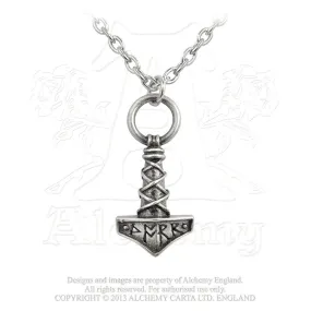 Thor's Hammer Amulet Mjolnir Viking Pendant Necklace by Alchemy Gothic