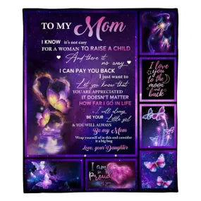 To My Mom - From Daughter - Butterfly A315 - Premium Blanket