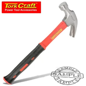 TORK CRAFT HAMMER CLAW 450G (16OZ) FIBREGLASS HANDLE 295MM & FULL POL HEAD TC604450