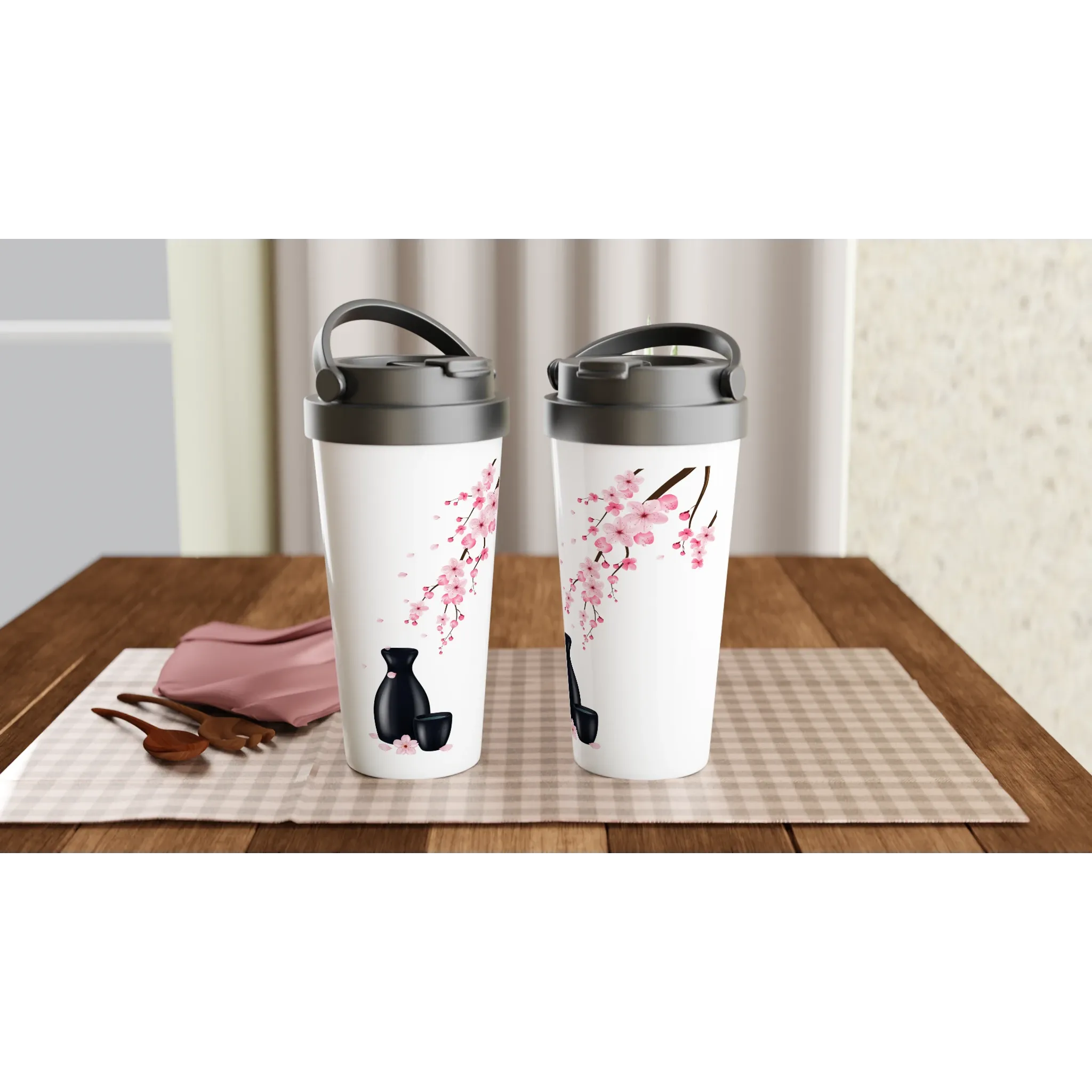 Travel Tumbler with Sake Bottle Design