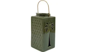 Tropical Palm Glow Porcelain Lanterns