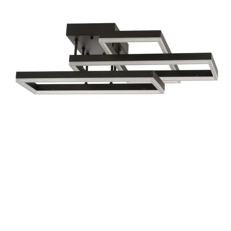 Turing LED Flush Mount Ceiling Fixture - Black - OPEN BOX