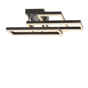 Turing LED Flush Mount Ceiling Fixture - Black - OPEN BOX