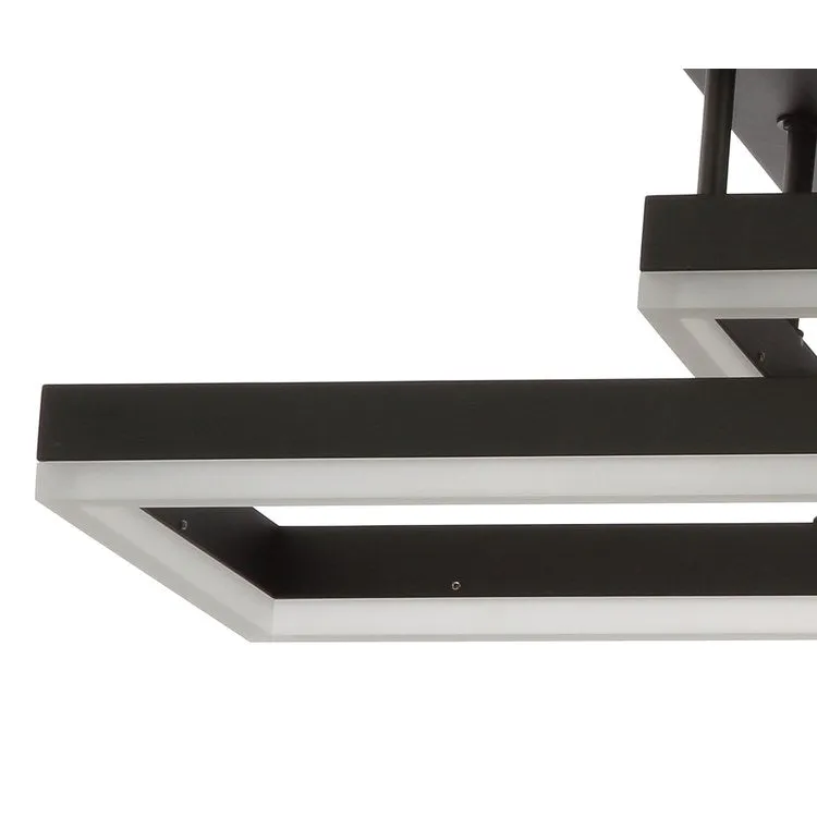 Turing LED Flush Mount Ceiling Fixture - Black - OPEN BOX