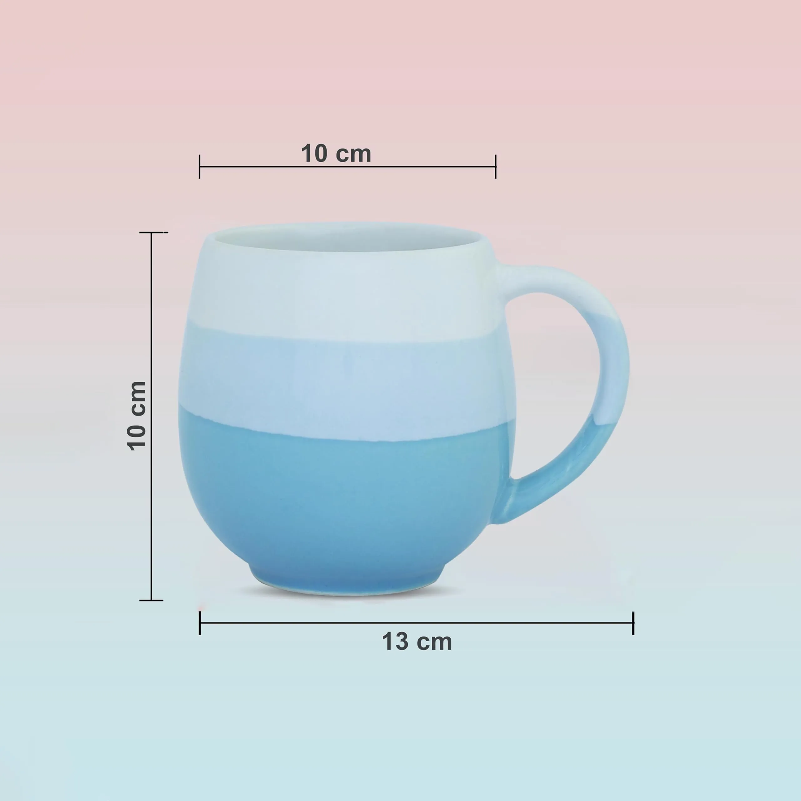 U & U UNIQUE UTILITIES Ceramic Coffee Mug Milk Cup for Home & Office Gift (Sea Green) - 450 ML