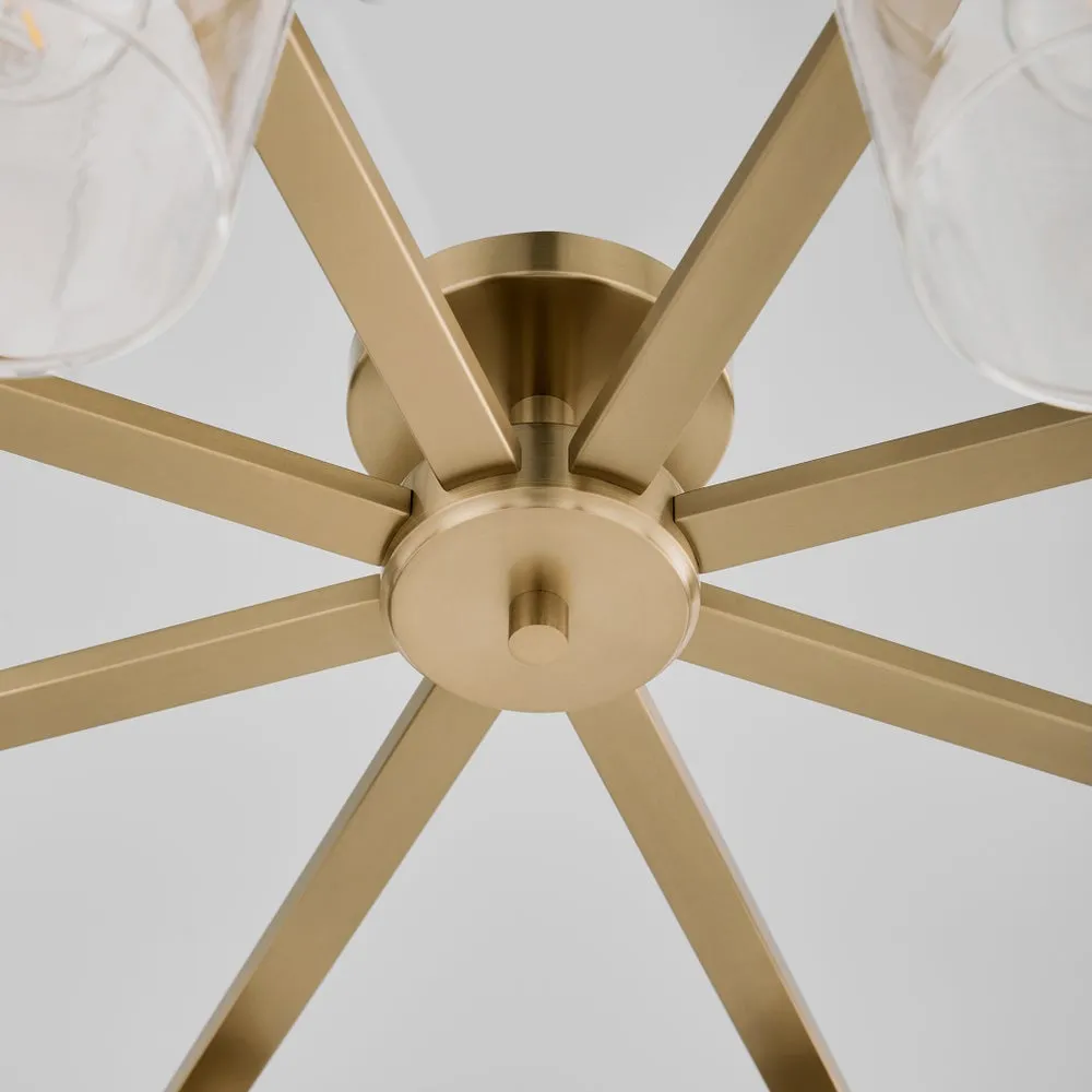 Veno 8 Light Ceiling Mount - Aged Brass