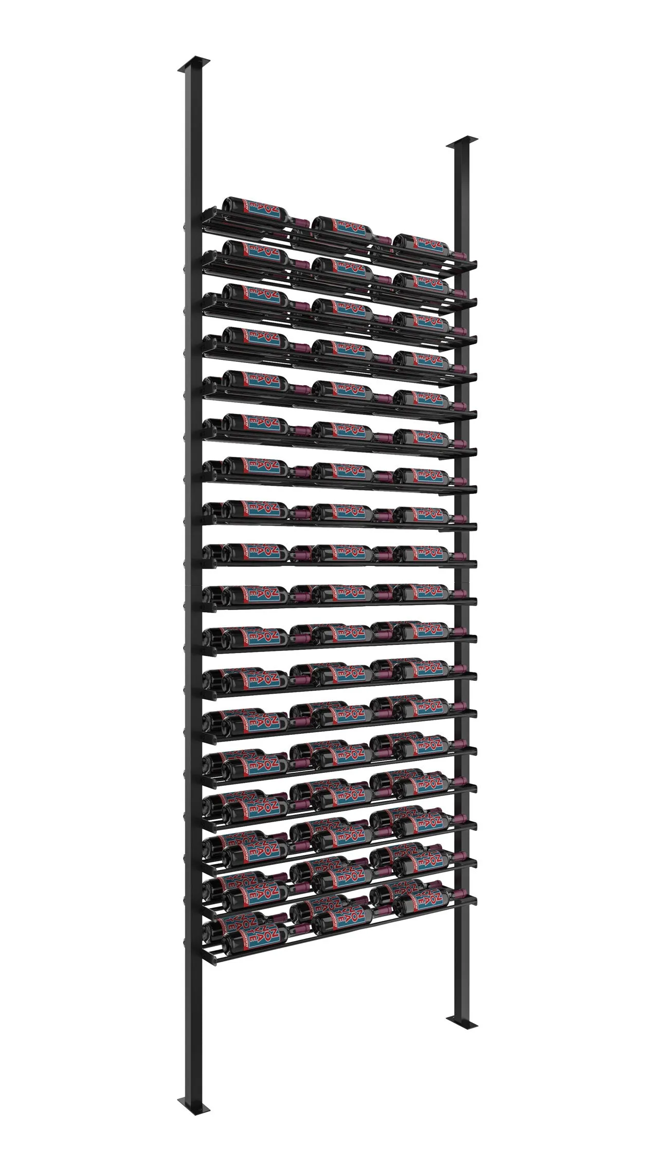 VintageView Evolution Low Profile Post Kit 10 3C (ultra slim floor-to-ceiling wine rack system)