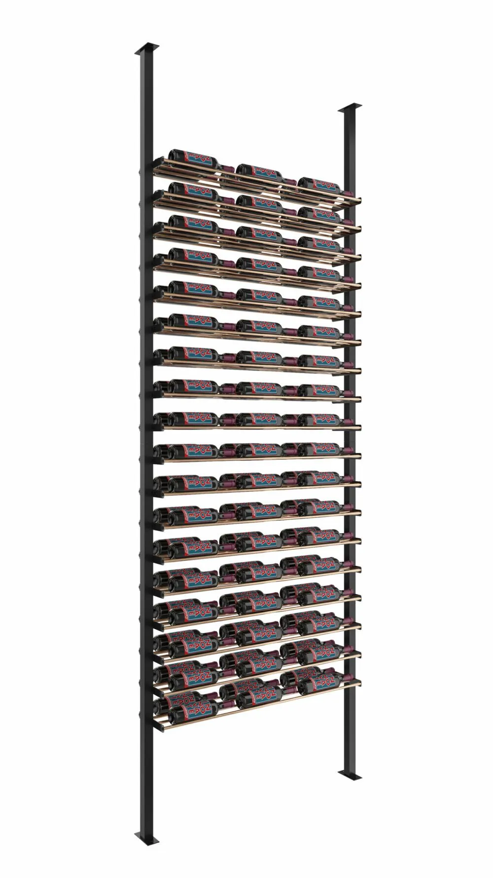 VintageView Evolution Low Profile Post Kit 10 3C (ultra slim floor-to-ceiling wine rack system)