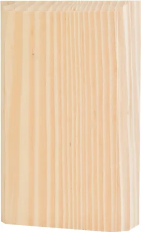 Waddell BTB25 Trim Block Moulding, 4-1/2 in L, 2-3/4 in W, 1 in Thick, Pine Wood :EA: QUANTITY: 1