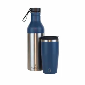 Water Bottle & Coffee Cup, Midnight Blue