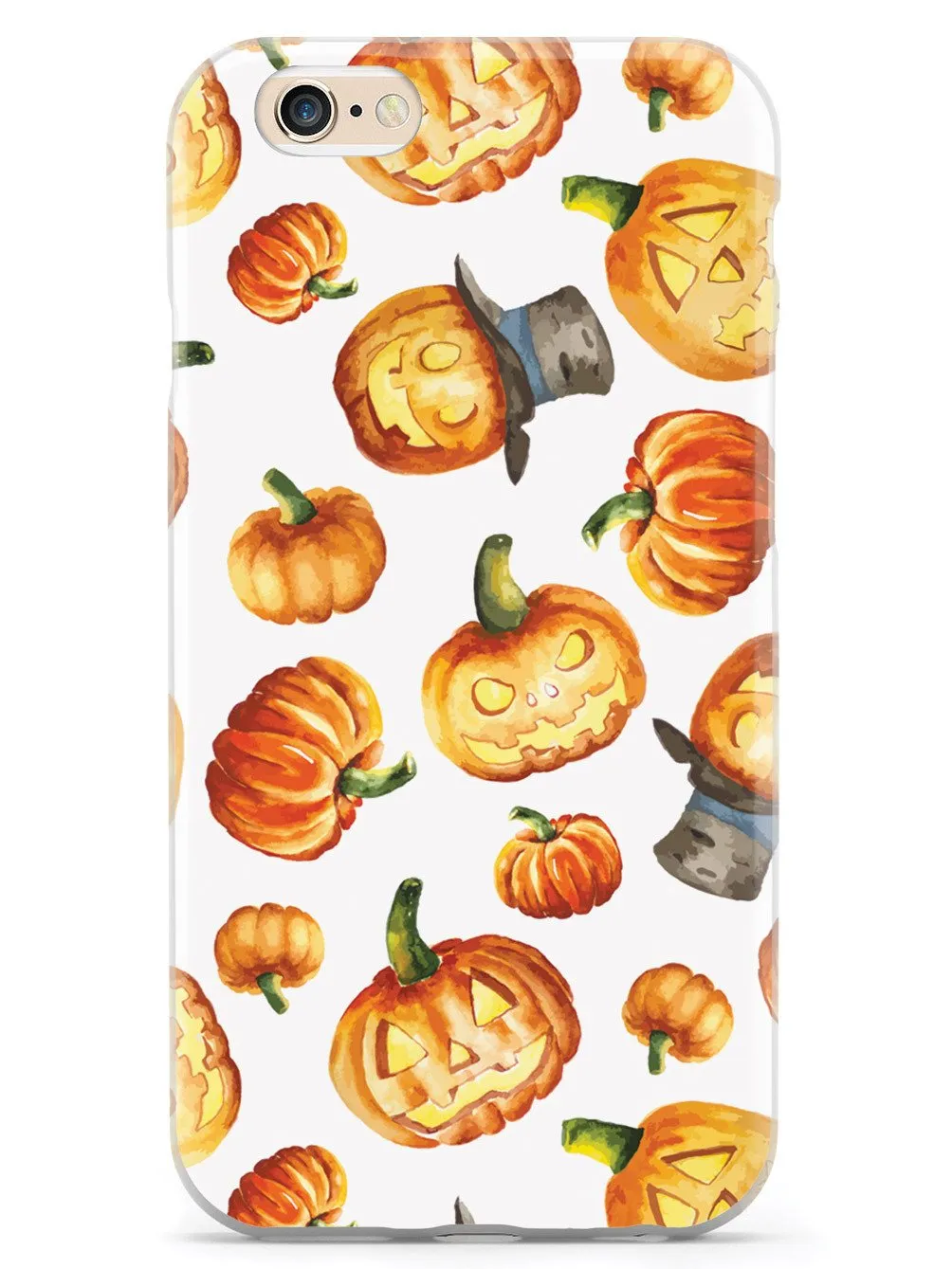 Watercolor Jack O Lanterns - White Case