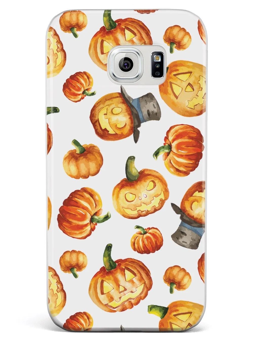 Watercolor Jack O Lanterns - White Case