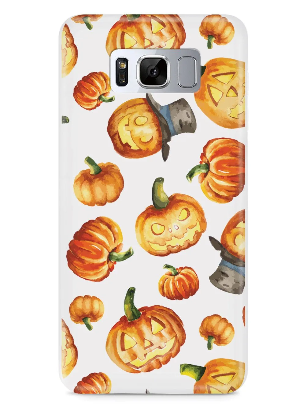 Watercolor Jack O Lanterns - White Case