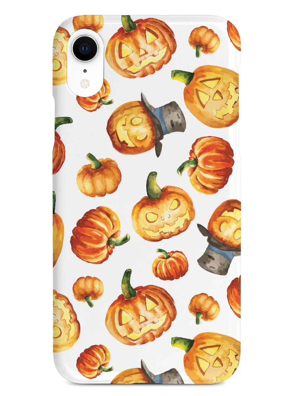 Watercolor Jack O Lanterns - White Case