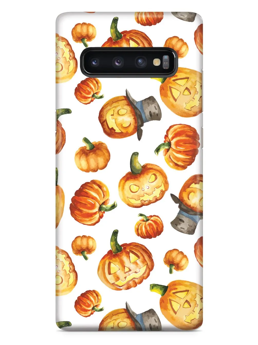 Watercolor Jack O Lanterns - White Case