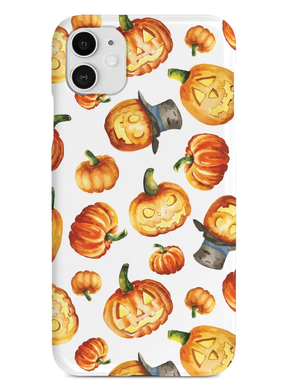 Watercolor Jack O Lanterns - White Case