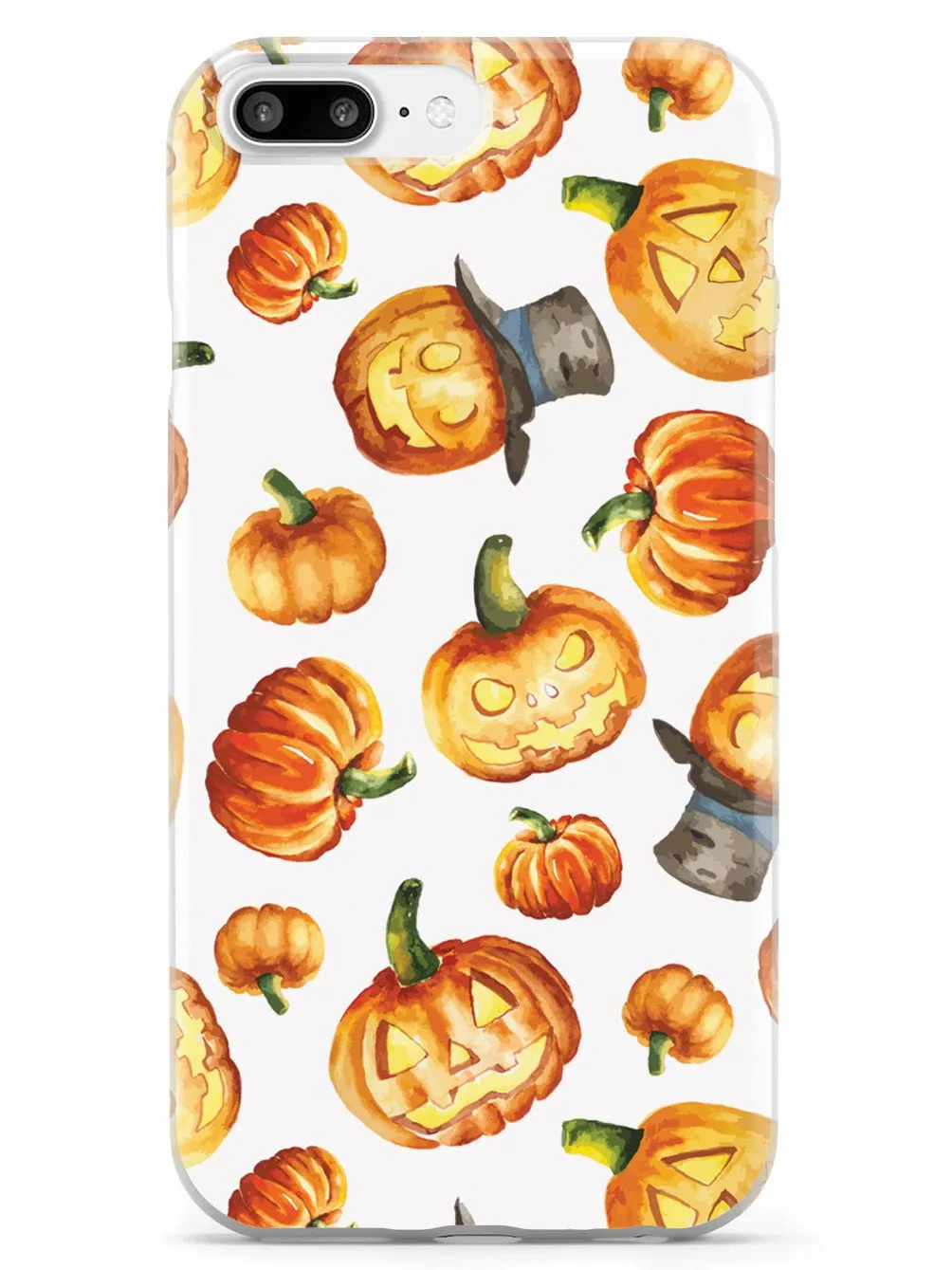 Watercolor Jack O Lanterns - White Case