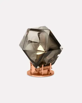 Welles Smoked Glass and Copper Desk Lamp