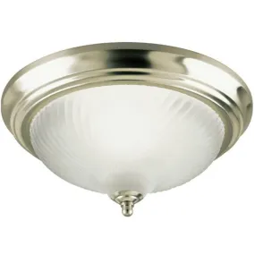 Westinghouse 64304 Flush-Mount Ceiling Fixture, Brushed Nickel