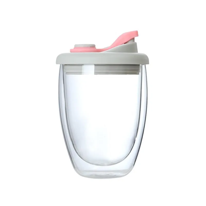 Wholesale logo glass double-layer cup