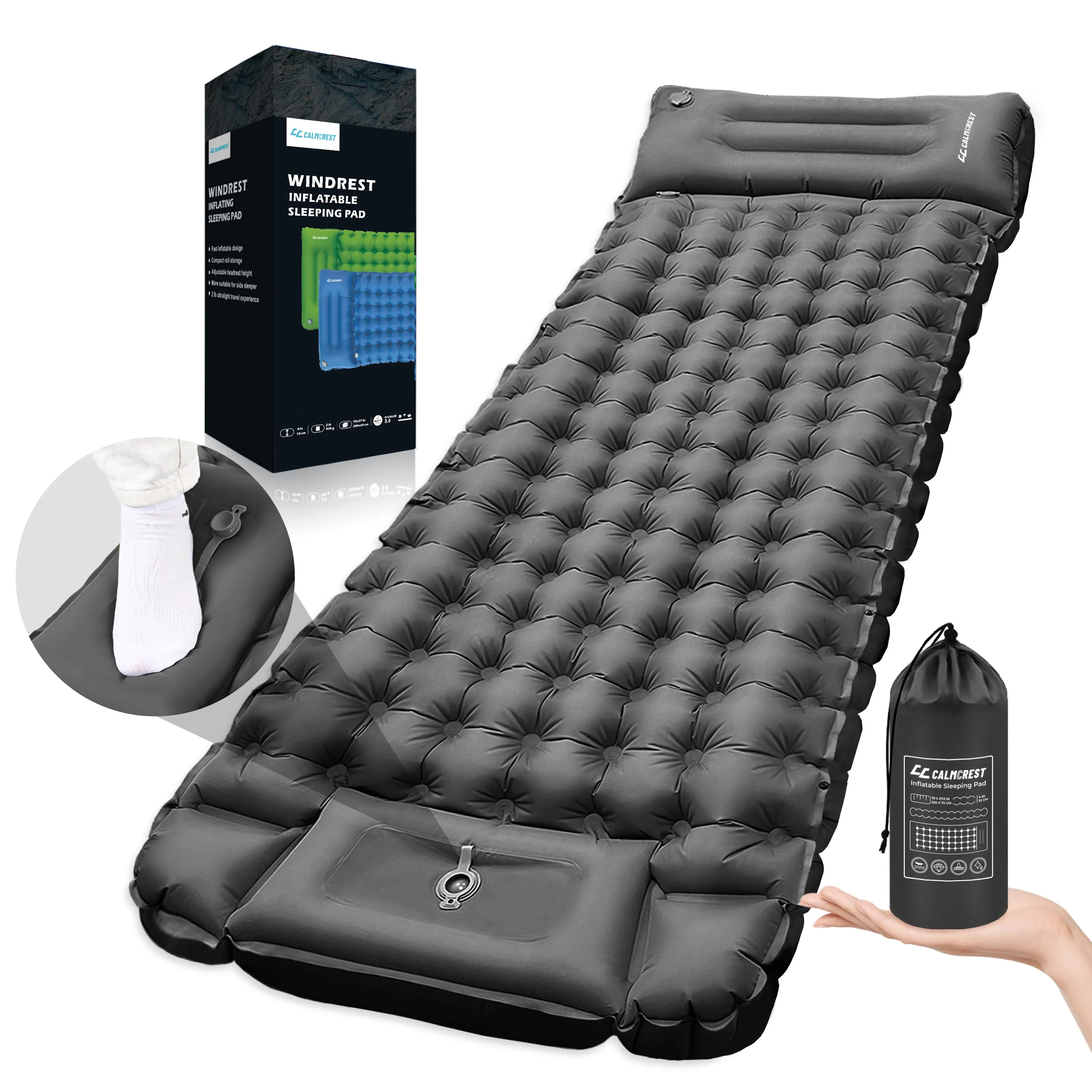 Windrest™ Camping Inflatable Sleeping Pad