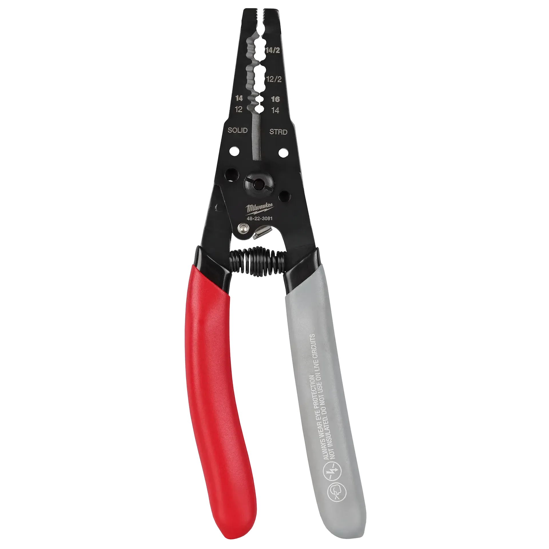 Wire Stripper - Milwaukee 12/2 & 14/2 Non-Metalic Dipped Grip Wire Stripper & Cutter, 48-22-3081