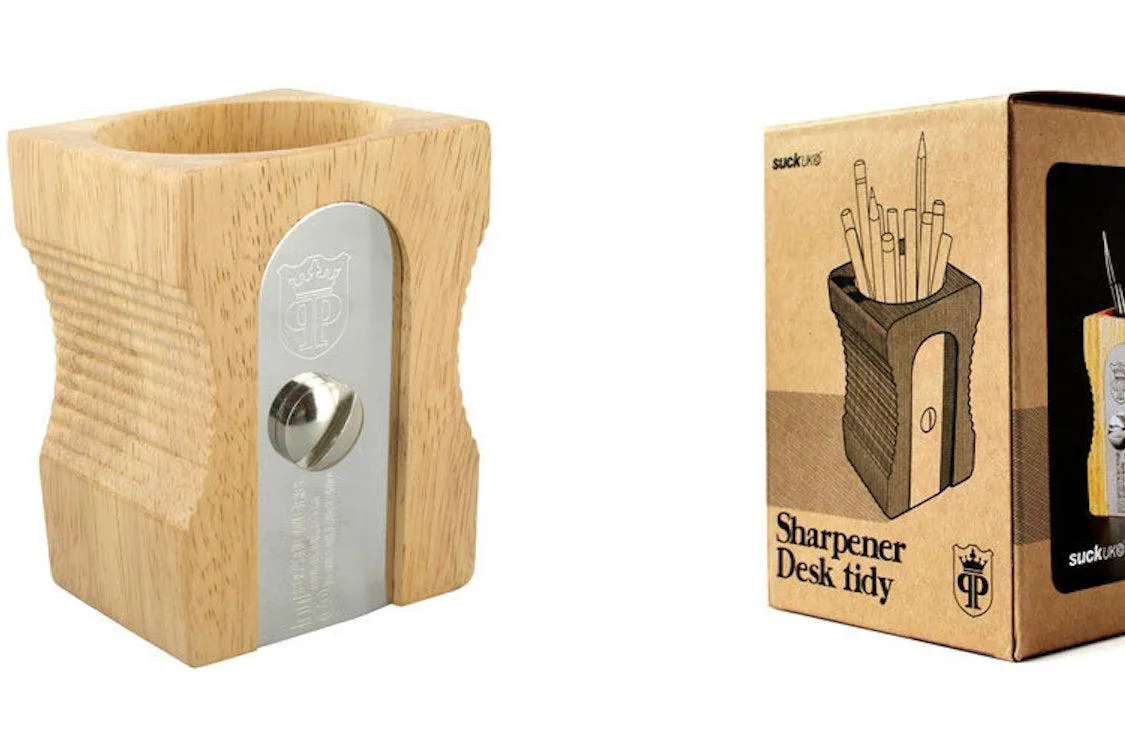 Wood Sharpener Desk Tidy - Light