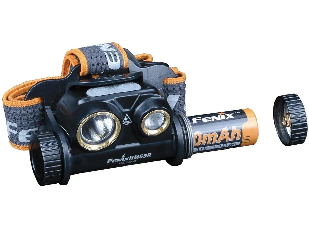 [Y.E.S] Fenix HM65R Headlamp 1600 Lumens w/ Free E-LITE Flashlight