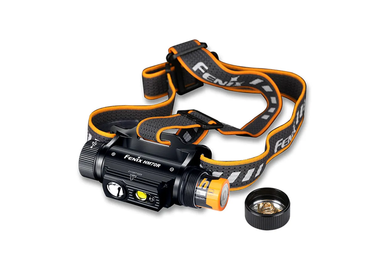 [Y.E.S] Fenix HM70R Rechargeable Headlamp 1600 Lumens   Free E-LITE Mini Flashlight 150 Lumens