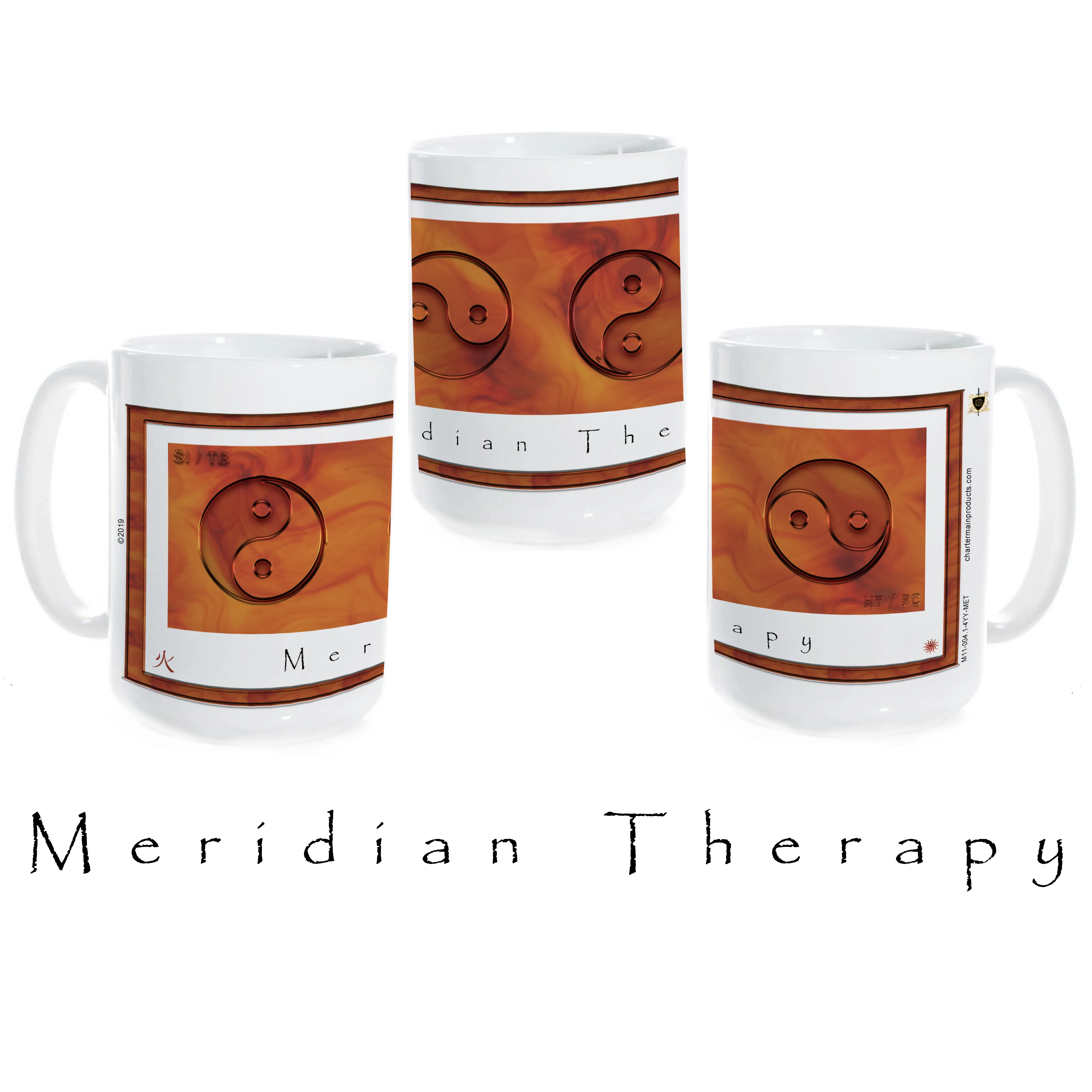 Yin Yang Coffee Mug "Fire" (Meridian Therapy)